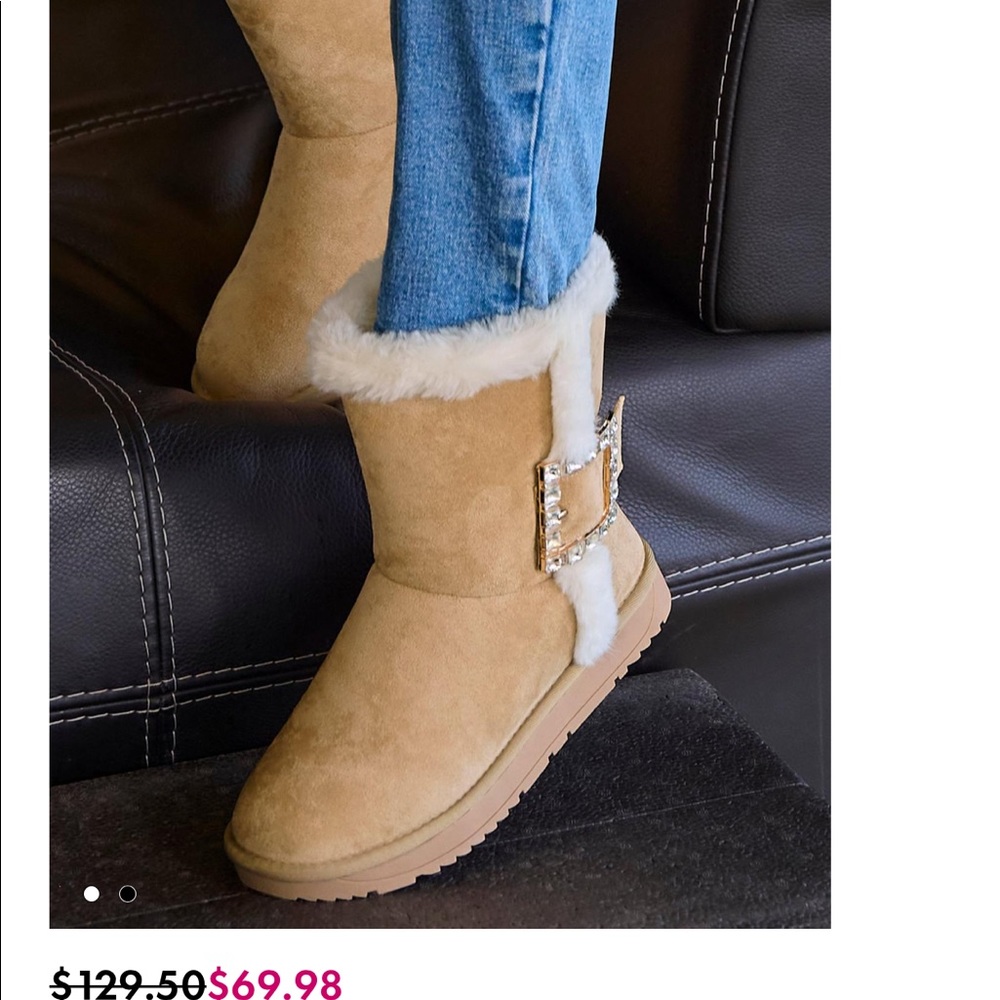 NWT Lauren Larraine Clarry Faux Suede Winter Boots. 8.5 - Picture 6 of 7